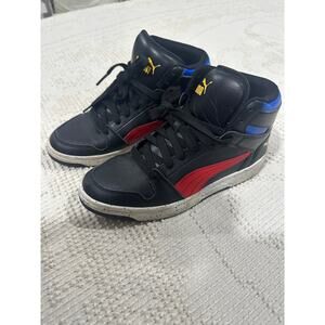 7C Boys Puma Rebound Layup Mid Shoes Trainers Mid Cut Basketball Casual Sneaker